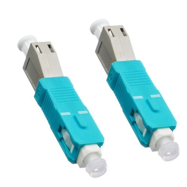 Fiber optic LC interface emits red light